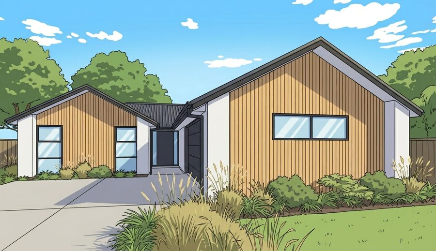 New Zealand residential house render