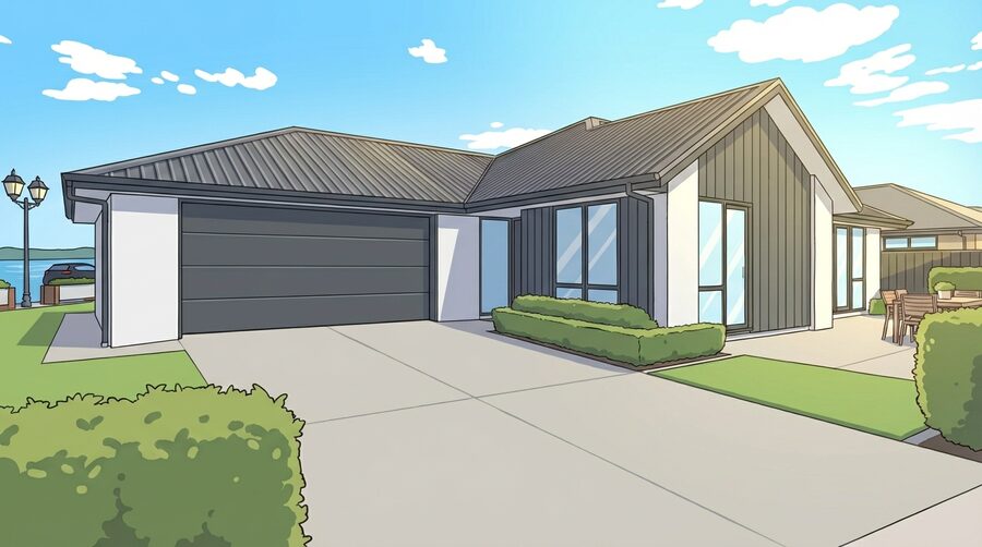 New Zealand residential house render