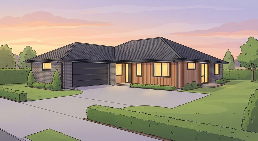 New Zealand residential house render